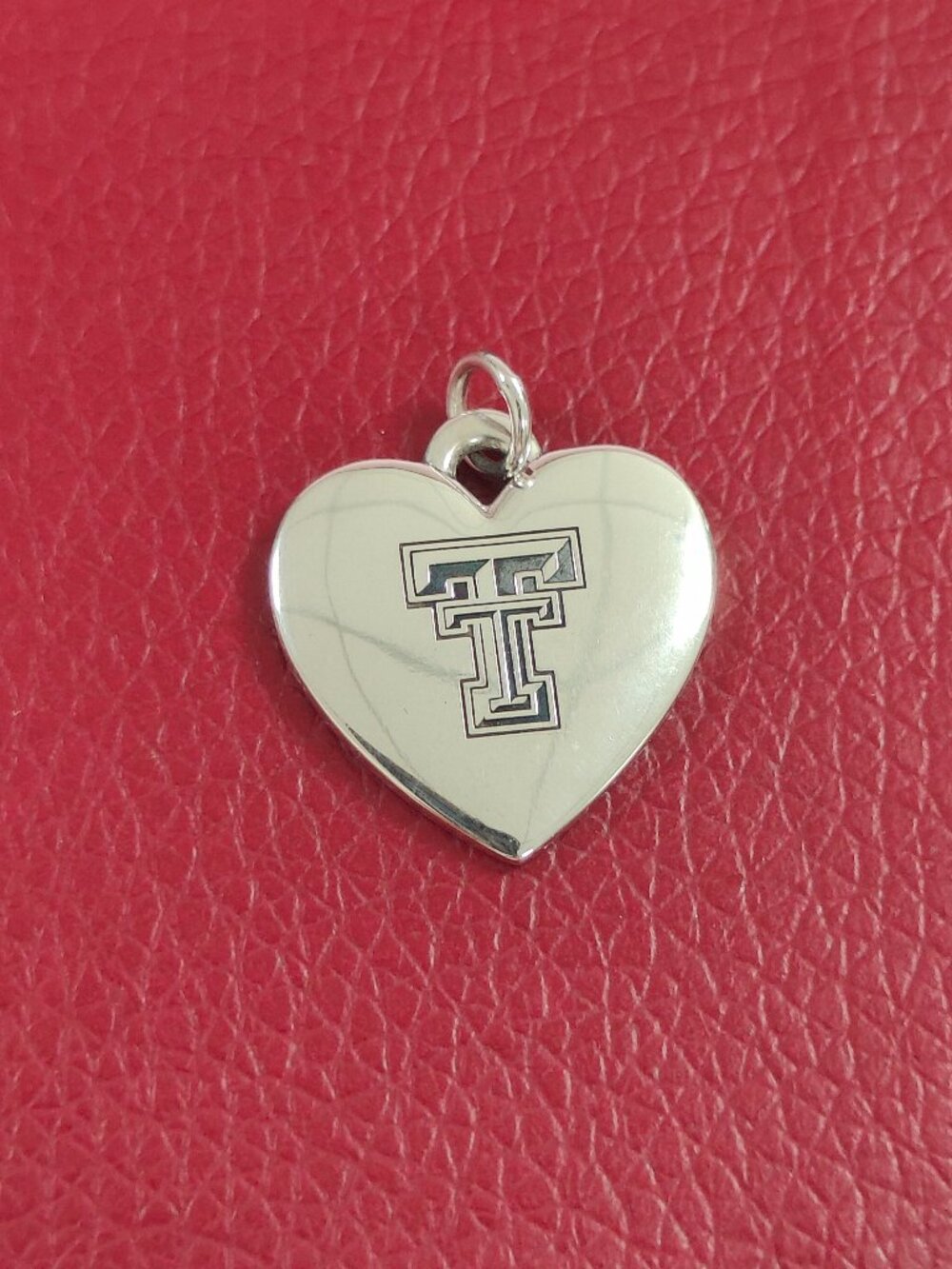 James Avery Texas Tech University Classic Heart Charm with box